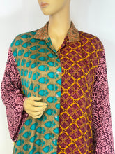 Load image into Gallery viewer, Vintage Silk Sari Long Shirt