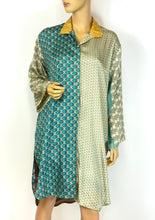 Load image into Gallery viewer, Vintage Silk Sari Long Shirt
