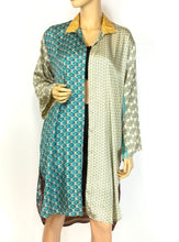 Load image into Gallery viewer, Vintage Silk Sari Long Shirt