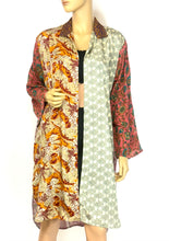 Load image into Gallery viewer, Vintage Silk Sari Long Shirt