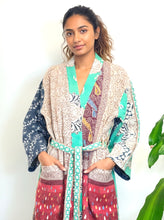 Load image into Gallery viewer, Vintage Kantha Kimono Robe