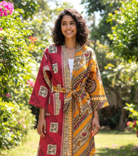 Load image into Gallery viewer, Vintage Sari Kantha Robe/Jacket