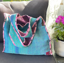 Load image into Gallery viewer, Sari Kantha Tote Bag