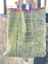 Load image into Gallery viewer, Sari Kantha Tote Bag