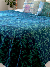 Load image into Gallery viewer, Indigo Kantha Quilt