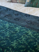 Load image into Gallery viewer, Indigo Kantha Quilt