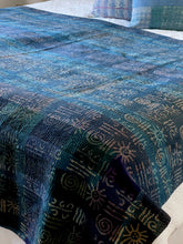Load image into Gallery viewer, Indigo Kantha Quilt