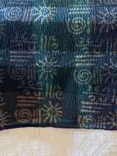 Load image into Gallery viewer, Indigo Kantha Quilt