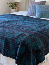 Load image into Gallery viewer, Indigo Kantha Quilt