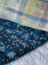 Load image into Gallery viewer, Indigo Kantha Quilt