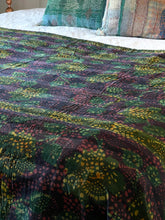 Load image into Gallery viewer, Indigo Kantha Quilt