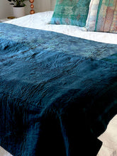 Load image into Gallery viewer, Indigo Kantha Quilt