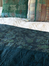Load image into Gallery viewer, Indigo Kantha Quilt