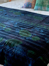 Load image into Gallery viewer, Indigo Kantha Quilt