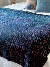 Load image into Gallery viewer, Indigo Kantha Quilt