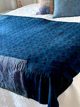 Load image into Gallery viewer, Indigo Kantha Quilt