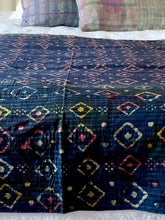 Load image into Gallery viewer, Indigo Kantha quilt