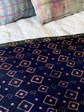 Load image into Gallery viewer, Indigo Kantha quilt