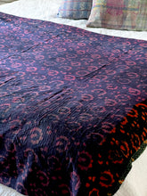 Load image into Gallery viewer, Indigo Kantha Quilt