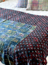 Load image into Gallery viewer, Indigo Kantha Quilt