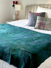 Load image into Gallery viewer, Indigo Kantha Quilt