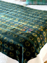 Load image into Gallery viewer, Indigo Kantha Quilt
