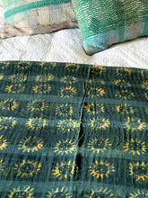 Load image into Gallery viewer, Indigo Kantha Quilt
