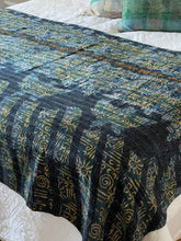 Load image into Gallery viewer, Indigo Kantha Quilt