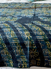 Load image into Gallery viewer, Indigo Kantha Quilt