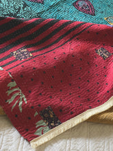 Load image into Gallery viewer, Vintage Sari Kantha Quilt