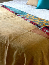 Load image into Gallery viewer, Vintage Sari Kantha Quilt