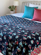 Load image into Gallery viewer, Vintage Sari Kantha Quilt