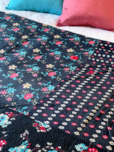 Load image into Gallery viewer, Vintage Sari Kantha Quilt