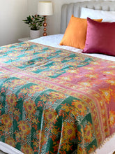 Load image into Gallery viewer, Vintage Sari Kantha Quilt