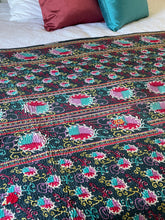 Load image into Gallery viewer, Vintage Sari Kantha Quilt