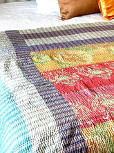 Load image into Gallery viewer, Vintage Sari Kantha Quilt