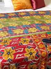 Load image into Gallery viewer, Vintage Sari Kantha Quilt