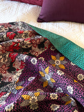 Load image into Gallery viewer, Vintage Sari Kantha Quilt