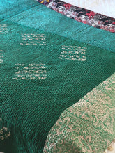 Load image into Gallery viewer, Vintage Sari Kantha Quilt