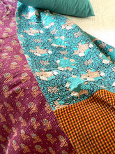 Load image into Gallery viewer, Vintage Sari Kantha Quilt