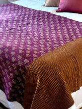 Load image into Gallery viewer, Vintage Sari Kantha Quilt