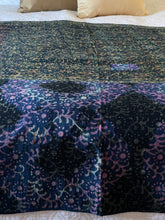 Load image into Gallery viewer, Indigo Kantha Quilt