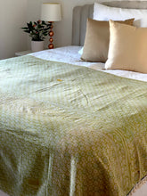 Load image into Gallery viewer, Vintage Sari Kantha Blanket