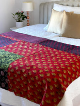 Load image into Gallery viewer, Vintage Sari Kantha Quilt