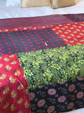 Load image into Gallery viewer, Vintage Sari Kantha Quilt