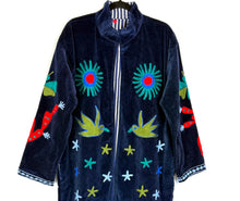Load image into Gallery viewer, Velvet Suzani Long Jacket