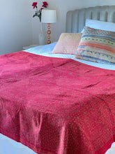 Load image into Gallery viewer, Vintage Sari Kantha Quilt