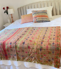 Load image into Gallery viewer, Vintage Sari Kantha Quilt