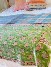 Load image into Gallery viewer, Vintage Sari Kantha Quilt