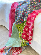 Load image into Gallery viewer, Vintage Sari Kantha Quilt